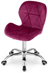 Dolgozószobai szett – összecsukható íróasztal ZARIMO 80×40 cm fehér + irodai szék AVOLA VELVET bordó
