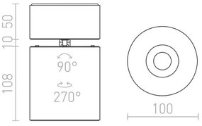 RED - Design Rendl - R12839 - LED Spotlámpa CONDU LED/20W/230V fehér