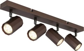 Globo 57919-4 Mennyezeti spotlámpa fém bronz színű matt, alumínium bronzszínű matt, HxSzxM: 530x60x145mm, 4x GU10 25W 230V izzók nélkül