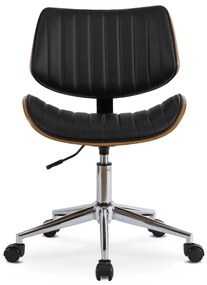 Fekete Eco-bőr Irodai Forgószék TEKSAS
