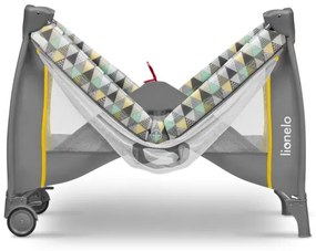 Lionelo - Utazó kiságy SVEN PLUS szürke/sárga