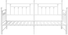 Daybed keret trundle-lal Fehér 100x190 cm Acél
