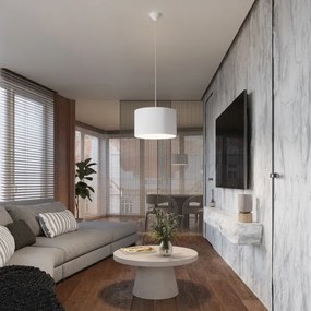 Sollux SL.1403 - Csillár zsinóron NOVA 1xE27/15W/230V átm. 30 cm fehér