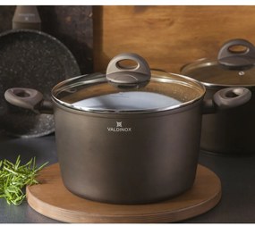 Valdinox Aurum lábas tapadásmentes felülettel és fedővel, 24 cm, 6 l