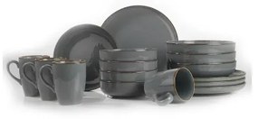 16 darabos szürke/porcelán étkészlet
