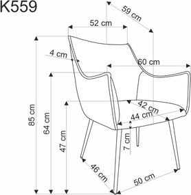 K-559 étkezőszék bézs