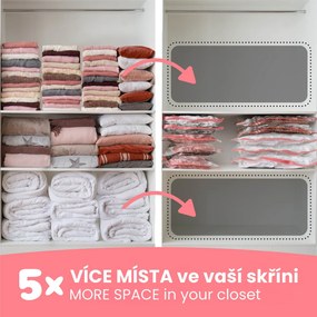 Tömörítő Aspispace XL 140 l, 80 x 130 cm, 3 db,vákuumos tároló zsákok készlete, 3 db, 3 db