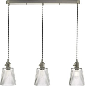 DAR LIGHTING HAD3661-05 HADANO Többágú Függesztett Lámpa Ősi Króm, Átlátszó E14 IP20