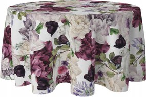Abrosz Kerek Dekorációs Asztalra 120 CM Foltálló Kör Virág Minta 080