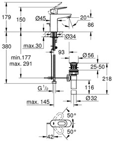 GROHE 32814000 - BAULOOP mosdócsaptelep, fényes króm