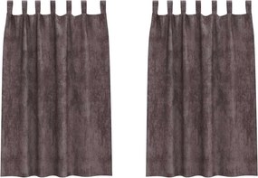 vidaXL Bársonyfüggönyök függönyökkel 2 pcs Barna 175 x 140 cm Bársony