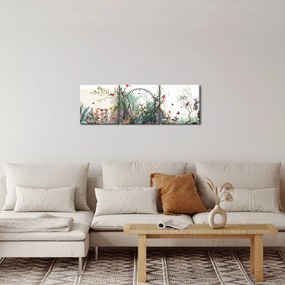 Kép - Természetes táj, akvárium (órával) (90x30 cm)
