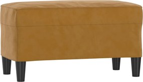 vidaXL barna bársony pad 70x35x41 cm
