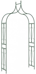 sötétzöld vas kerti boltív 120 x 38 x 258 cm