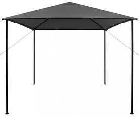 antracitszürke szövet és acél pavilon 3 x 3 m 180 g/m²