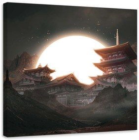 Gario Vászonkép Hold Kína felett - Zehem Chong Méret: 30 x 30 cm