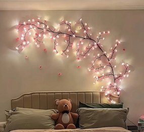 LĂĄmpa KĂșszĂł BorostyĂĄn Fa Sakura rĂłzsaszĂn cseresznyevirĂĄg 230 cm