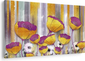 Kép - Virágok illusztrációja (90x60 cm)