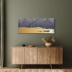 Kép - Kék és arany absztrakció N⁰1 (120x50 cm)