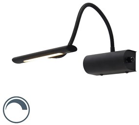 Design fali lámpa fekete 18,5 cm, beépített LED-del és dimmerrel - Tableau