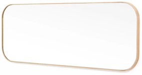 Gaze fali tükör tölgyfa kerettel, 41 x 114 cm - Wireworks