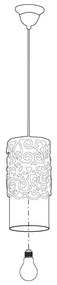 Eglo Cardigan 49202 függeszték, 1x60W E27