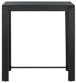 vidaXL fekete polyrattan kerti bárasztal 100 x 60,5 x 110,5 cm