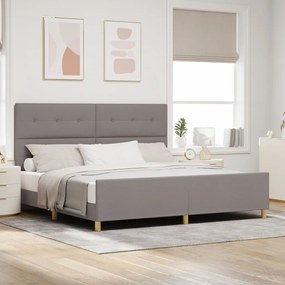 Taupe Ágykeret 200x200 cm Szövet