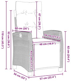 5 részes kert étkező szett, szürke poli rattan