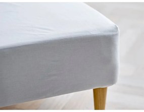 Fehér gumis bio pamut lepedő 180x200 cm Calm – Södahl
