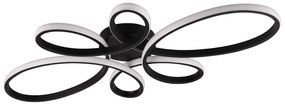 Fekete LED mennyezeti lámpa 45.5x83 cm Fly – Trio