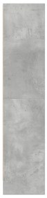 betonszürke szerelt fa könyvespolc 60 x 24 x 109 cm