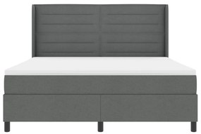 Boxspring Ágy Matracra Sötétszürke 180x200 cm Szövet