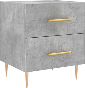 vidaXL betonszürke szerelt fa éjjeliszekrény 40 x 35 x 47,5 cm