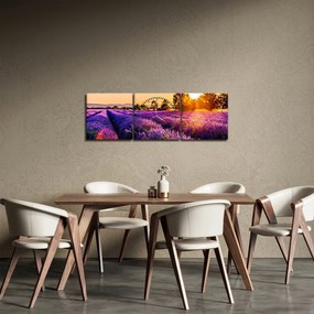 A levendula mező képe, Provence (órával) (90x30 cm)