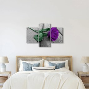 Kép - Lila rózsa zöld szárral (90x60 cm)