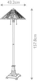 Quoizel QZ-MAYBECK-FL - Állólámpa Tiffany MAYBECK 2xE27/60W/230V