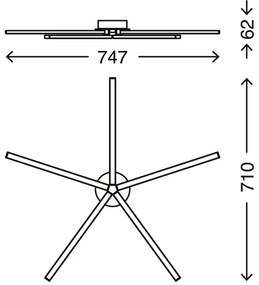 Briloner 3181-059 - LED Felületre szerelhető csillár GO 5xLED/4,8W/230V