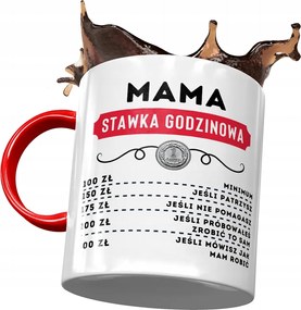 Piros Bögre Anyák napjára Nyomtatott fényképpel