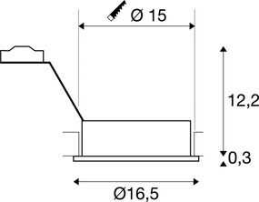 SLV CONTONE 113550 Beépíthető spotlámpa 1x75W/GU10/ES111 IP20