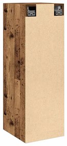 antik fa színű szerelt fa TV-szekrény 30,5 x 30 x 90 cm
