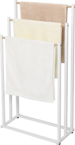 Törölközőtartó állvány, fehér, 44x21,5x86 cm