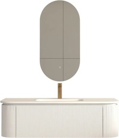 AREZZO design SIERRA 120 cm-es Fürdőszoba alsószekrény 1 fiók, 2 ajtó, matt fehér