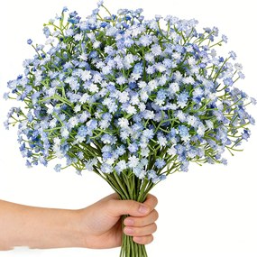 Művirág Kék Babalélegzet Csokor 10 Szárak Kék Lakberendezési