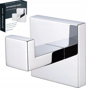 Fürdőszobai Törölközőtartó Akasztó Fali Tartó Delvant Square Króm