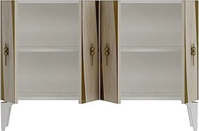 Elips 120 - White, Travertine, Gold