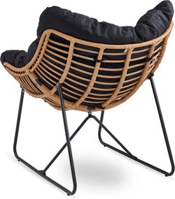 Pihenőfotel fekete színben FIN