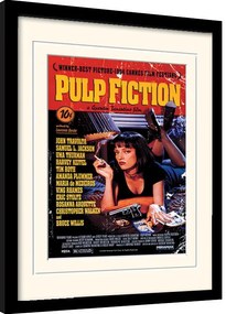 Keretezett poszter Pulp Fiction - Uma On Bed