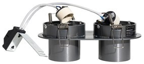6 darabos süllyesztett spotlámpa készlet gunmetal GU10 50mm 2-Lights - Installa