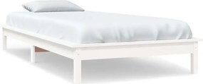 vidaXL fehér tömör fenyőfa ágykeret 90 x 200 cm